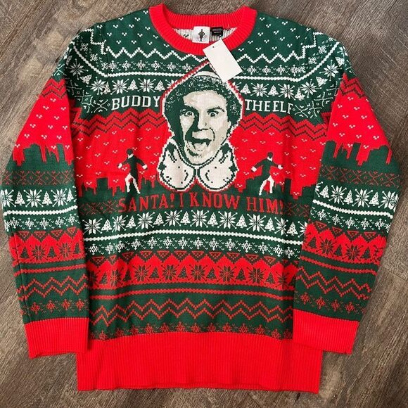 Buddy The Elf Ugly Christmas Sweater- Size Medium - Picture 1 of 6
